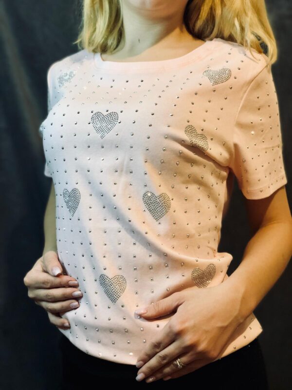 Tricou dama roz pudra Hi63