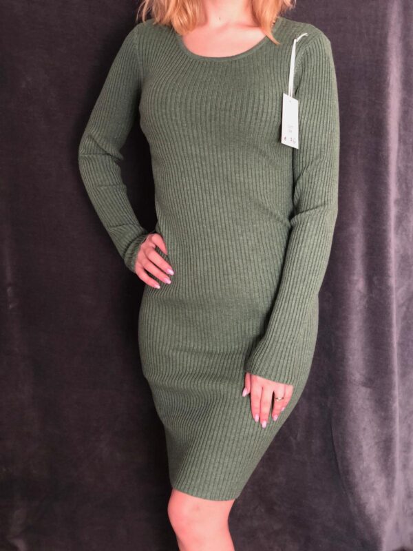 Rochie din tricot dama verde Hi56